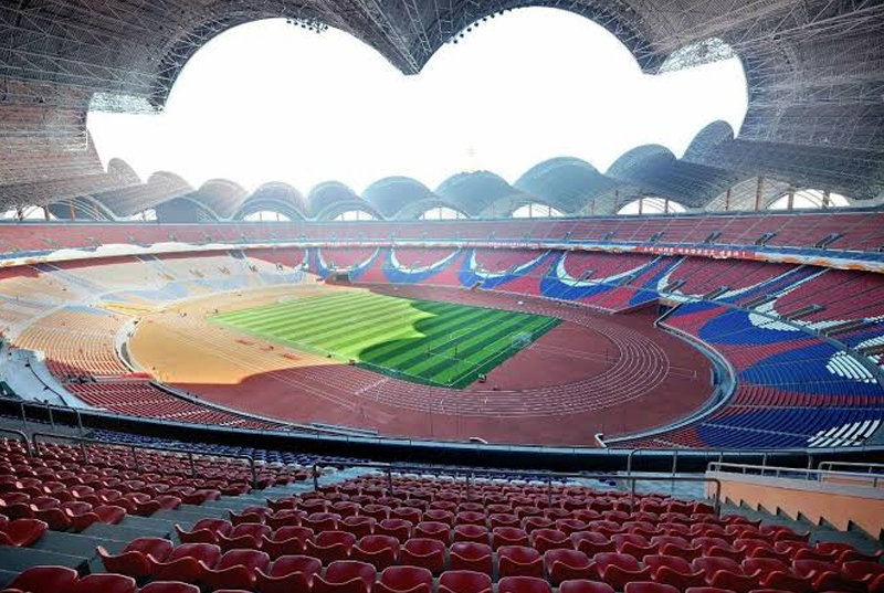 Largest Football Stadium (Rungrado May, North Korea 2.2 million sq ft)